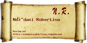 Nádasi Robertina névjegykártya